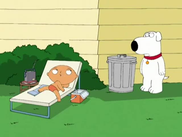 who gives a damn? This is just tan Stewie being tan Stewie.