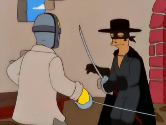 No, no. It's a ''Z.'' I am Zorro. ''Z'' for Zorro.