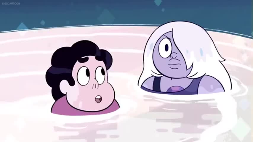 Amethyst: Garnet's gonna be so ma... [muffled] [chuckles]