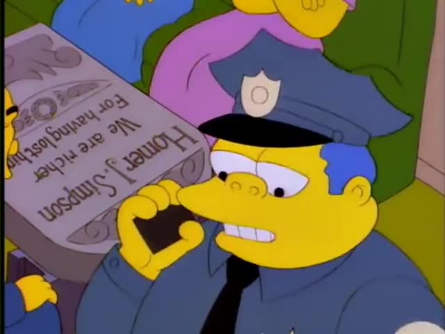 That's HomerJ. Simpson, Chief. You're reading it upside down.