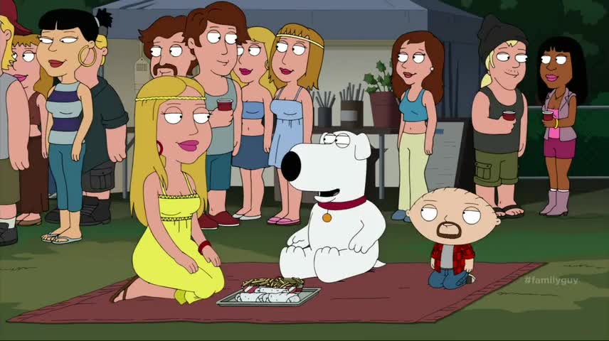 Stewie still screams, "What's happening?"