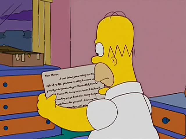 "Dear Homer...