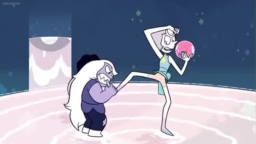 - Steven: Guys, stop fighting! - Pearl: Heathen! [hisses]