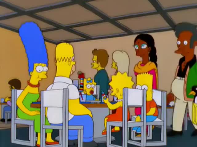 - Hello, Simpsons. - Hey, Apu. Manjula. You guys are still married?